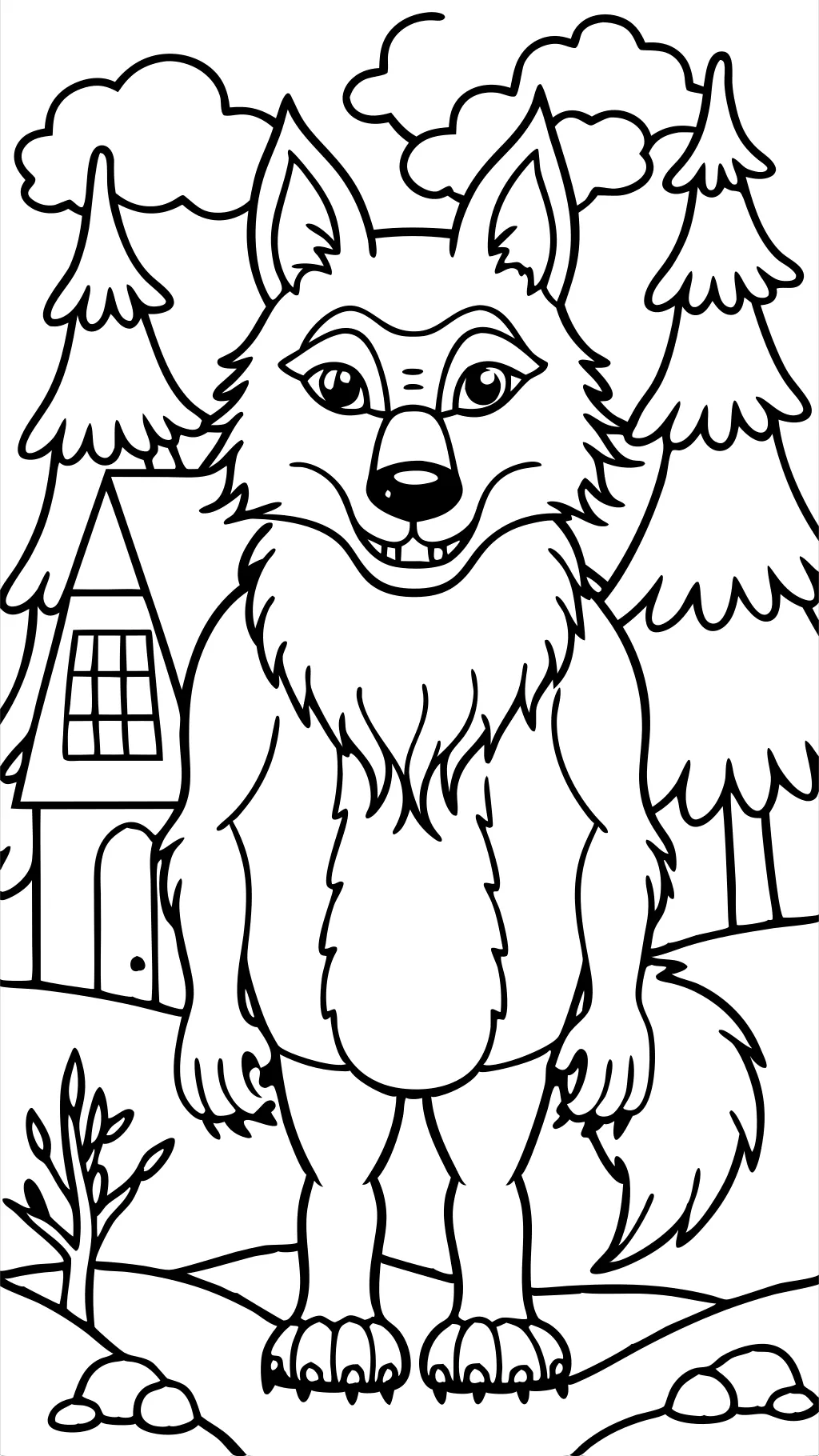 big bad wolf coloring page